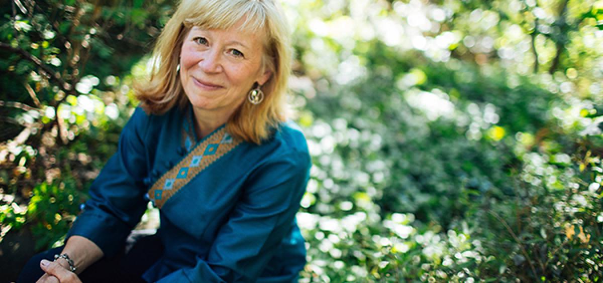 portrait in garden