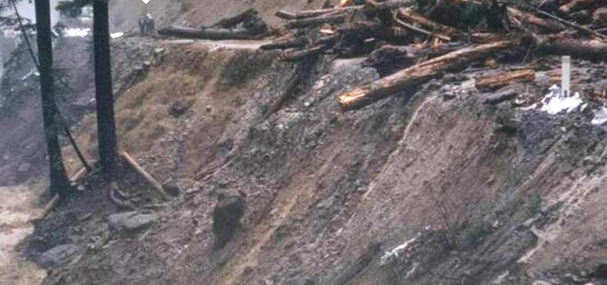 Lookout Creek watershed, December 1964. This image appeared with the paper in Earth Surface Processes and Landforms.
