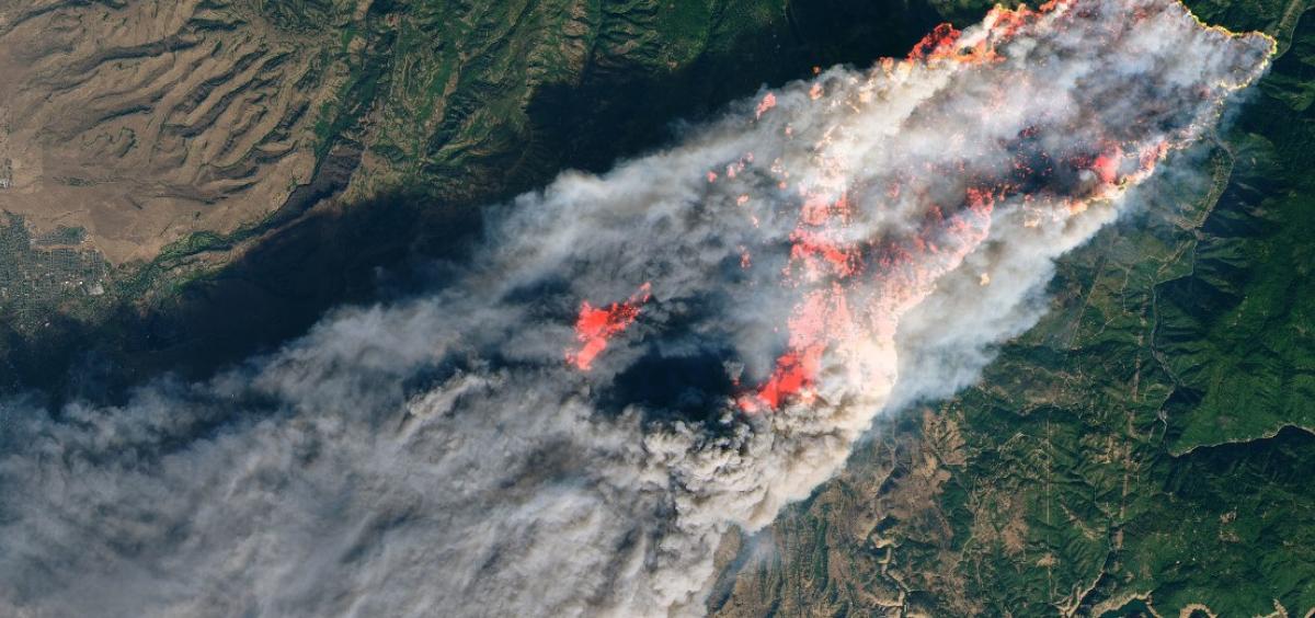 Camp Fire as seen from space