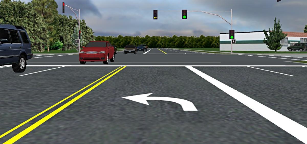 permitted left turn