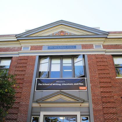 Image of facade of Moreland Hall, the home to the School of Writing, Literature and Film at Oregon State. 