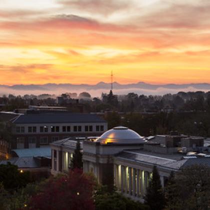 Sunrise over campus