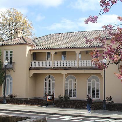 Stock image of CEOAS administrative building on OSU campus
