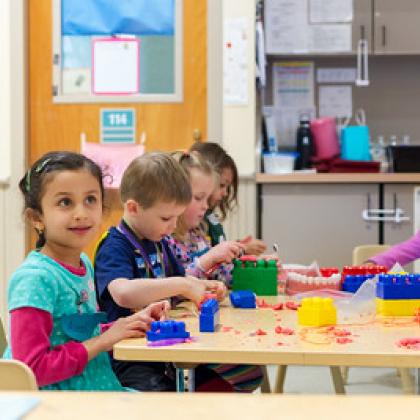 Stock image of kids in daycare
