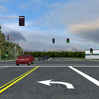permitted left turn