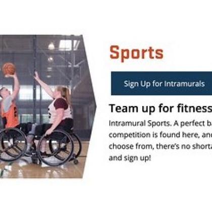 Screenshot from OSU Rec Sports homepage