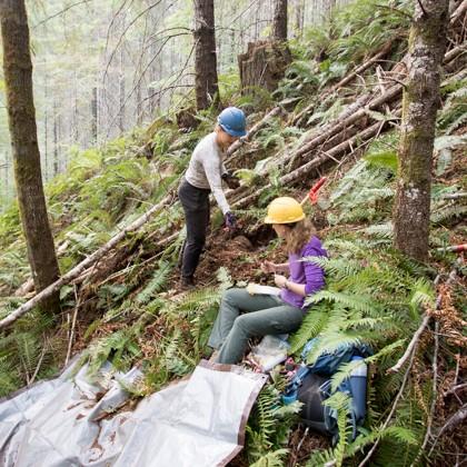 Researchers on slope, photo by Lina DiGregorio