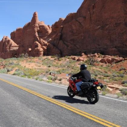 Arches NP, photo by David Patton, Riding The Edge Photography