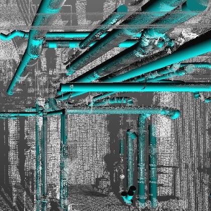 Scan to BIM of mechanical room